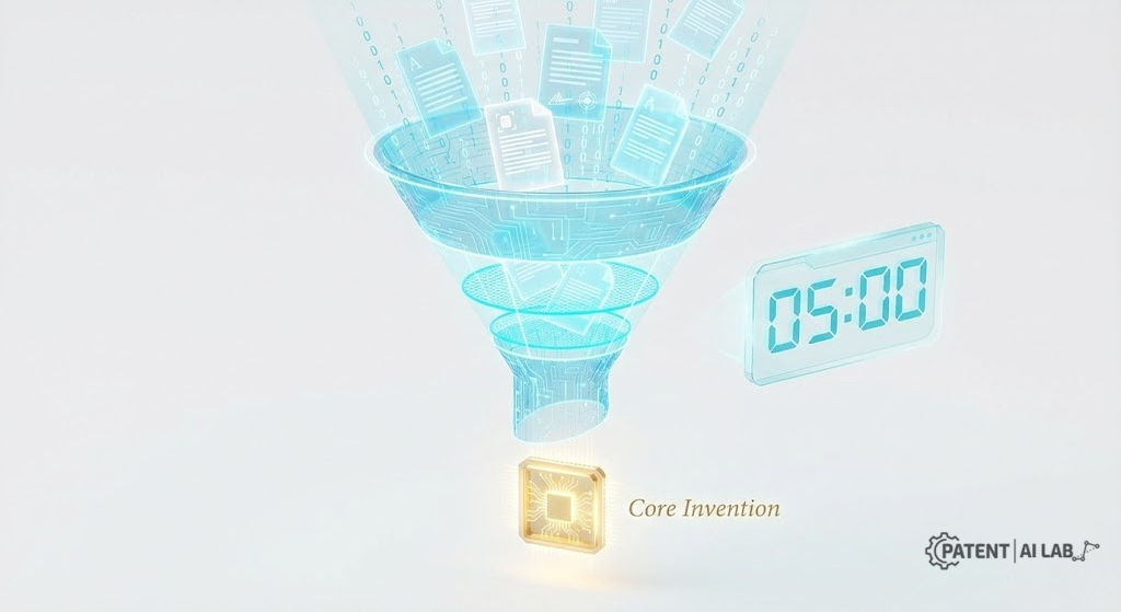 How to Read a Software Patent in 5 Minutes: The Tech Founder's Guide to Patent Claims 4 Flowchart showing a five-step process for reading a patent efficiently