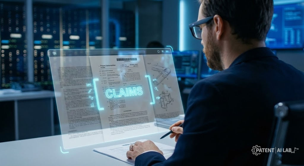 How to Read a Software Patent in 5 Minutes: The Tech Founder's Guide to Patent Claims 2 Founder learning how to read software patent claims using smart vision technology