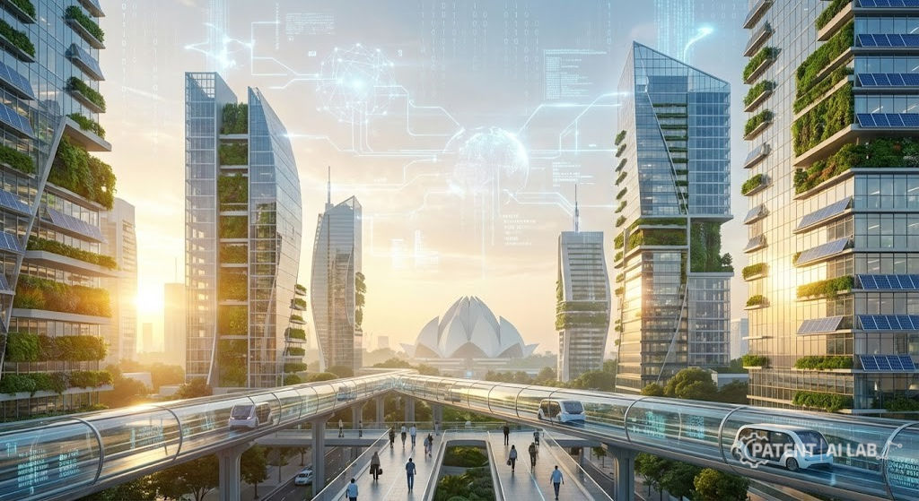 India vs China IP Protection: Why US Tech Giants Are Shifting R&D 4 Conceptual illustration of a US technology company establishing a research and development hub in India under a strengthening IP enforcement framework