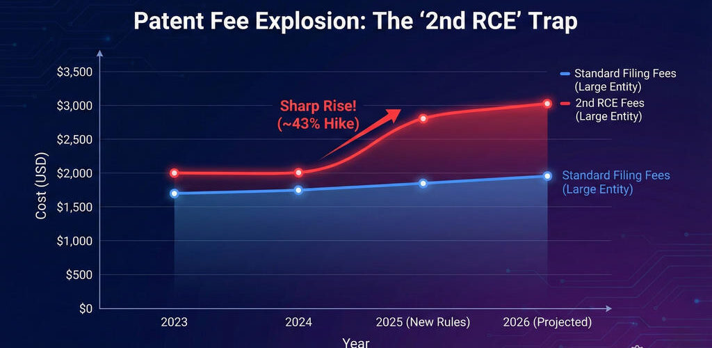 Software Patent Cost 2026: What It Really Cost Us to Protect a Software Idea 2 Software patent cost 2026 breakdown showing USPTO fee increases