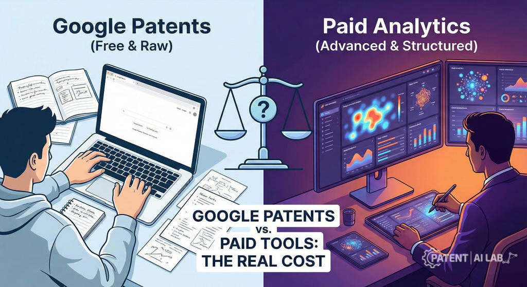 Google Patents Alternatives: Why I Stopped Paying for Expensive Tools (And When You Should Too) 2 Google Patents search interface example