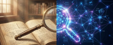 AI Prior Art Search (2026): The 4-Step Vector vs Boolean Hybrid Workflow 29 Concept art illustrating the fusion of traditional Boolean logic and modern vector AI for hybrid patent search in 2026