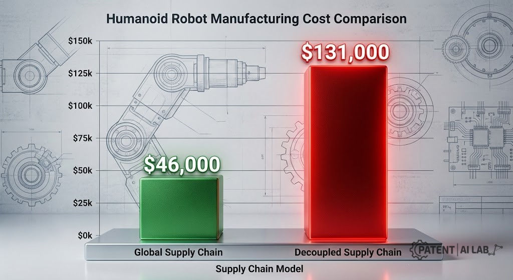 Tesla vs China Robot 2026: Can Optimus Survive the $131k Supply Chain Cliff? 4 Cost of manufacturing humanoid robots 2026 - Tesla Optimus BOM breakdown chart.
