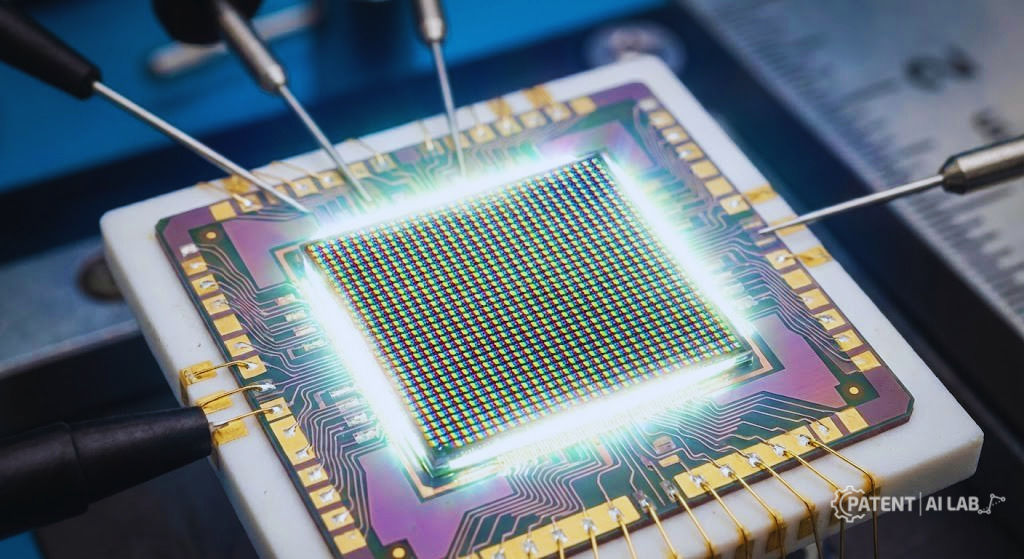 Apple Vision Pro vs Samsung XR Patents: The 2026 Spatial IP Stack 5 Technical diagram illustrating Micro-OLED OLEDoS display panel technology relevant to Apple Vision Pro and Samsung Galaxy XR headset manufacturing