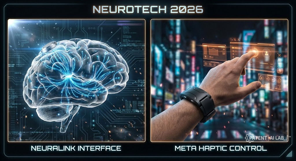 Neuralink vs. Meta (2026): The "Mind Control" Patent War – Brain Chips vs. Wristbands 3 Neuralink brain implant vs Meta EMG wristband technology comparison 2026