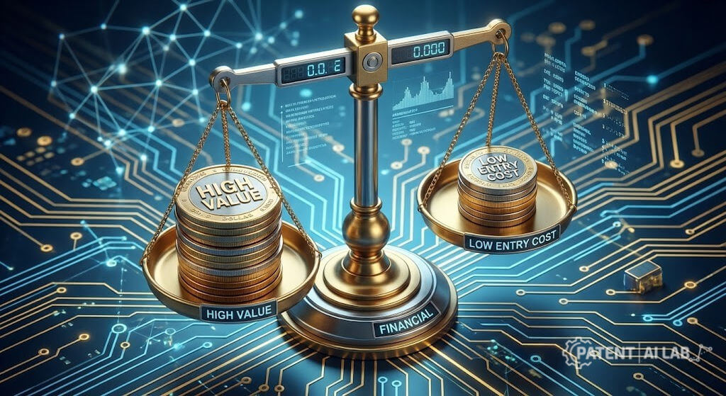 Software Patent Cost Breakdown (2026): Is the US or UK Cheaper for Startups? 2 A balanced scale comparing USPTO high market valuation against UKIPO low capital entry barrier for early stage tech startups.