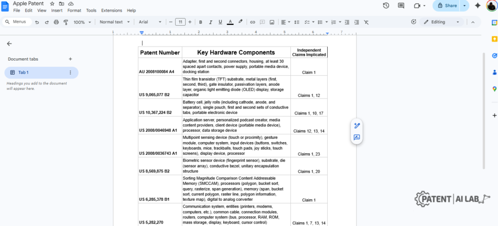 NotebookLM Patent Analysis 2026: Can Free AI Replace $10,000 Tools? 10 Exporting data to a document as an alternative to automated patent claim mapping software.