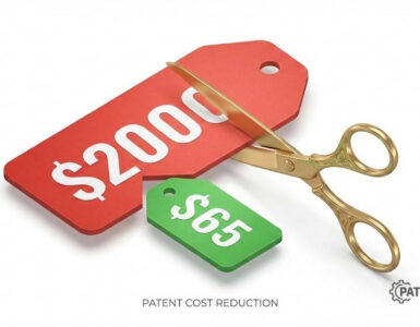 Micro Entity Patent Cost 2026: The $65 Loophole to Cut USPTO Fees by 80% 48 Micro Entity Patent Cost reduction from $2000 to $400 illustrated by cutting a price tag with scissors