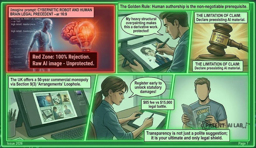 How to Copyright AI Art: The 2026 USCO Step-by-Step Guide 5 Visual timeline of the Zarya of the Dawn USCO registration decision and its outcome